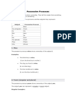 Possessive Pronouns: Possessive Pronouns Show Ownership. They Tell The Reader That Something