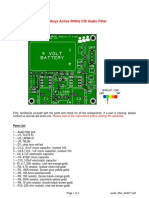 Qrpguys Active 600Hz CW Audio Filter: Parts List