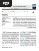 Thermodynamics Analysis For A New Approach To Agricultural