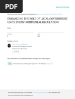 Enhancing The Role of Local Government Units