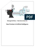 New Frontiers in Artifical Intelligence: Managerial Ethics - Take Home Exam #1