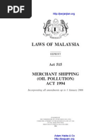 Act 515 Merchant Shipping Oil Pollution Act 1994