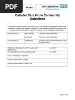 Catheter Care Guidelines