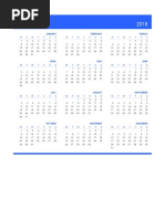 2018 Calendar