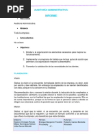 Ejemplo de Informe en Auditoria Administrativa