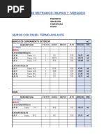 Metrado Paneles Termoaislantes