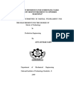 A Thesis Submitted in Partial Fulfillment For The Requirement For The Degree of Master of Technology in Production Engineering by