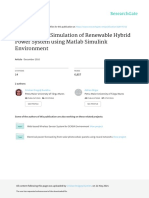 Modeling and Simulation of Renewable Hybrid Power