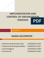 IMPLEMENTATION AND CONTROL OF ORGANIZATION STRATEGY Presentasi