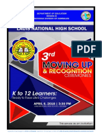 Lauis National High School - 3rd Moving Up and Recognition Ceremonies Program Invitation