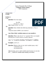 Delhi University PHP Question Paper Solution