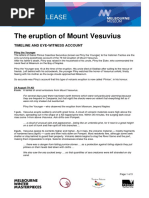 Eruption of Mount Vesuvius Timeline