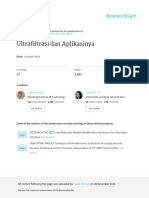 Ultrafiltrasi Dan Aplikasinya: See Discussions, Stats, and Author Profiles For This Publication at