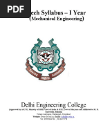 B.Tech Syllabus - I Year : Mechanical Engineering