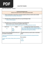 Lesson Plan Measuering and Reflection