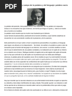 Lacan, J. - Función y Campo de La Palabra y Del Lenguaje Palabra Vacía y Palabra Plena