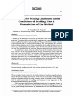 A Method For Testing Lubricants Under Conditions of Scuffing