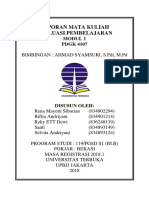 Laporan Mata Kuliah Evaluasi Pembelajaran 1