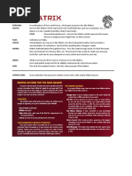 Cheat Sheet Matrix