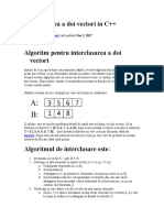 Interclasarea A Doi Vectori in 1