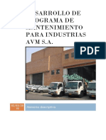 Desarrollo de Programa de Mantenimiento para Industrias Avm S.A.