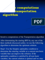 L22 - Iterative Computations of The Transportation Algorithm