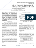 Experimental Study On Concrete by Replacement of Fine Aggregate With Copper Slag, GGBS and M - Sand