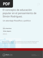 El Concepto de Educación Popular en El Pensamiento de Simón Rodríguez