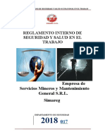 Reglamento Interno de Seguridad - Simareg 2018 Revisado