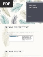 Fringe Benefit Tax Train Law