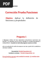 Corrección Prueba Funciones y Función Inversa