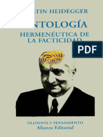 Heidegger, Martin - Ontologia. Hermeneutica de La Facticidad PDF