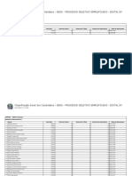 Classificação Geral Dos Candidatos - Sesa - Processo Seletivo Simplificado - Edital Nº007-2017