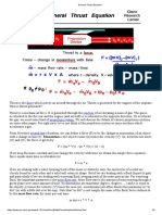 General Thrust Equation