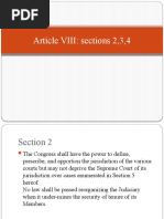 Article VIII: Sections 2,3,4