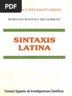 Bassols de Climent, M - Sintaxis Latina