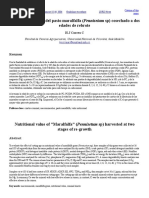 Calidad Nutricional Del Pasto Maralfalfa (Pennisetum SP) Cosechado A Dos Edades de Rebrote