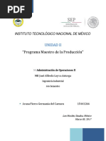 Programa Maestro de La Produccion