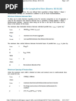 Design Parameters For Longitudinal Bars (Beams BS 8110)