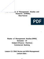 IRAC Norms & NPA Management