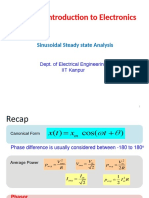 Esc201: Introducton To Electronics: Sinusoidal Steady State Analysis