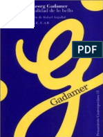 Gadamer - La Actualidad de Lo Bello PDF