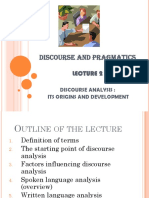 L2 - Discourse Analysis Origin N Development