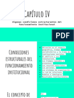 Algunas Condiciones Estructurantes Del Funcionamiento Institucional