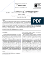 Improved Photocatalytic Activity of SN - Doped and Undoped Tio Thin Film Coated Stainless Steel Under Uv-And Vis-Irradiation