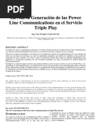 La Nueva Generación de Las Power Line Communications en El Servicio Triple Play