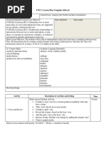 UNCC Lesson Plan Template (Direct) : Activity Description of Activities and Setting Time