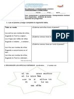 Prueba Segundo Basico Lenguaje