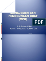 Manajemen Dan Penggunaan Obat (MPO) : DR - Dr.sutoto, M.Kes Komisi Akreditasi Rumah Sakit