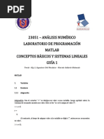 Guía 1 MatLab - Sistemas Lineales